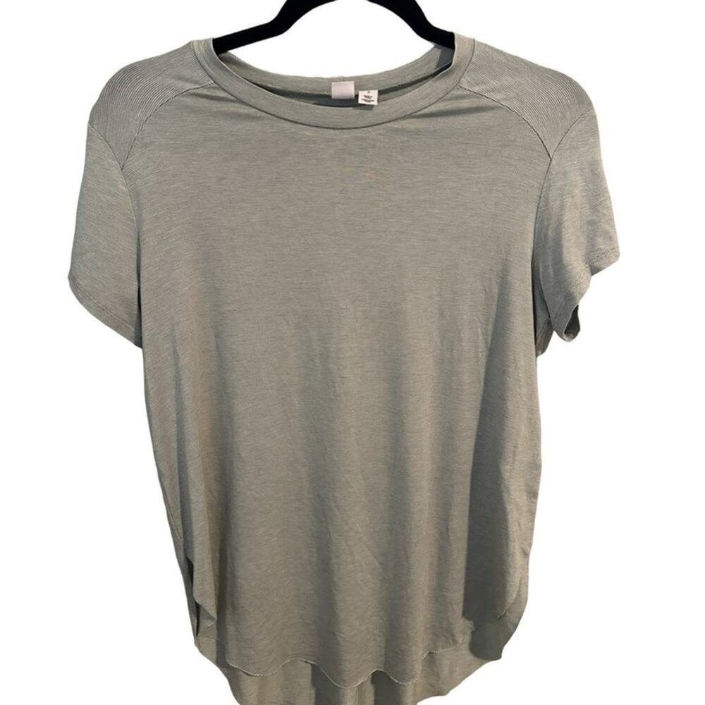 Melrose and Market Green striped Short Sleeve Tee